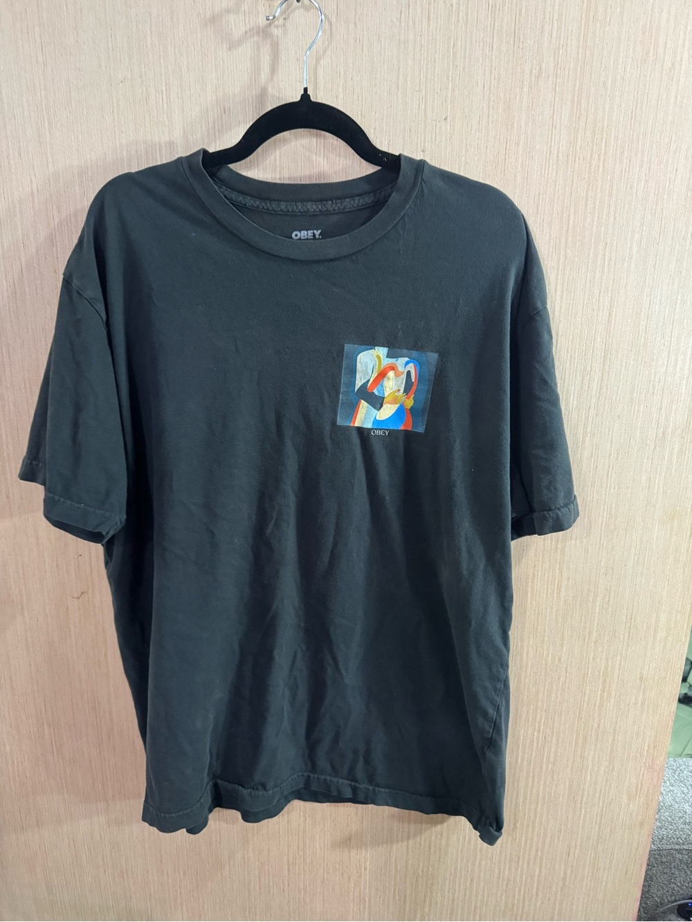Obey Men’s Black Graphic Short-Sleeve T-Shirt Size XL